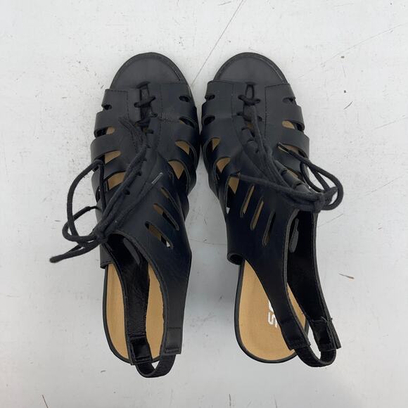 Women Open Toe Lace Up Block Stacked Chunky Heel Slingback Soda Sandal Sz 9 - Picture 10 of 11